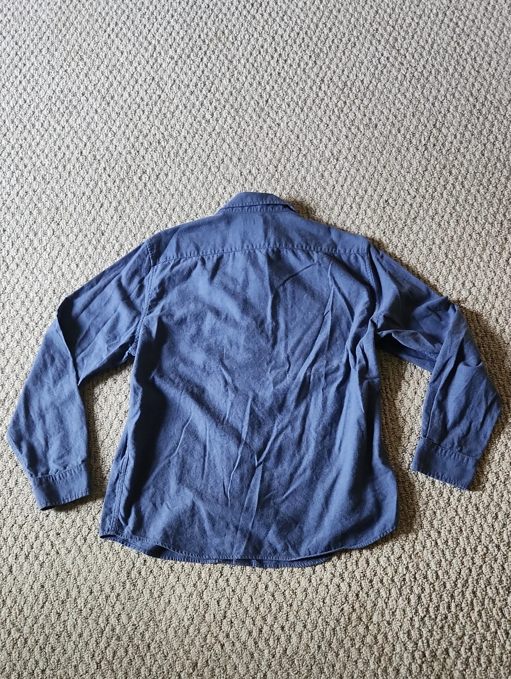 Men's Casual Blue Button-Up Shirt